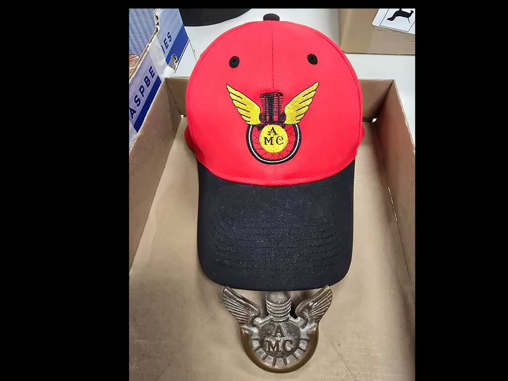 Antique Motorcycle Club Hat & Cast Bronze Insignia