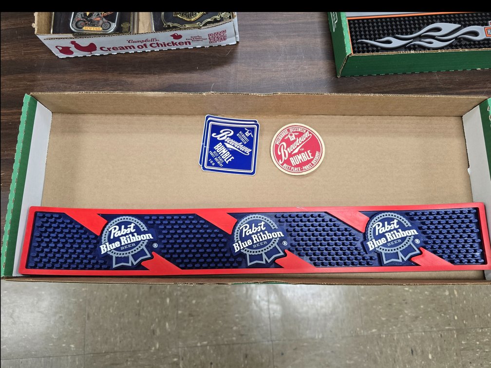 Pabst bar rail mat and some patches