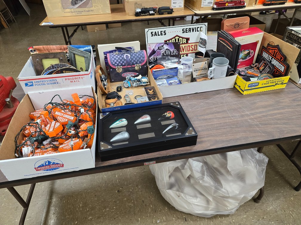 All sorts of Motorcycle related decorative accessories and novelties.