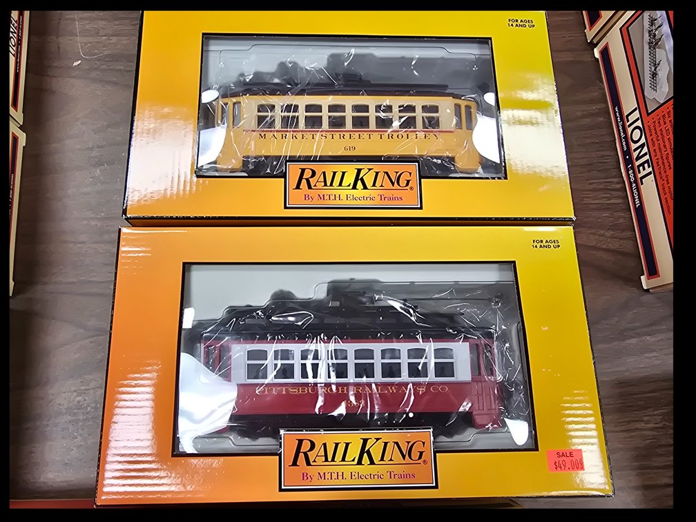 Rail King Pittsburgh & Market Street Bump-N-Go Trolleys