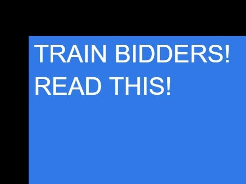 Train buyers! Read this!