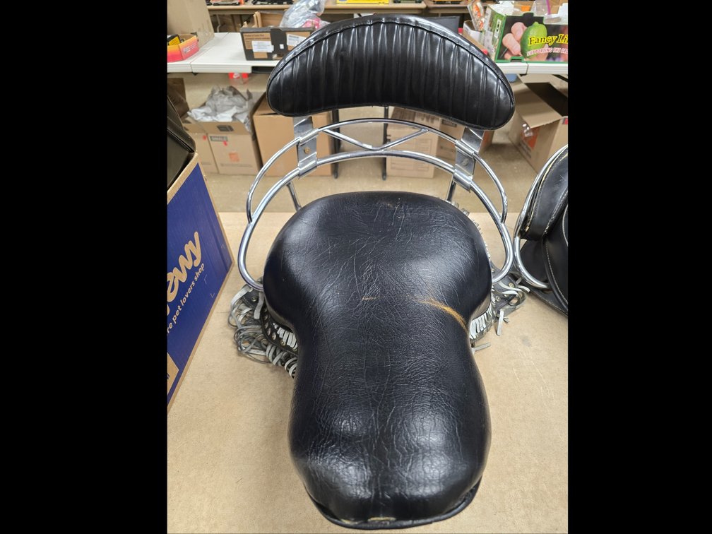 Harley Buddy Seat with fringe & Backrest