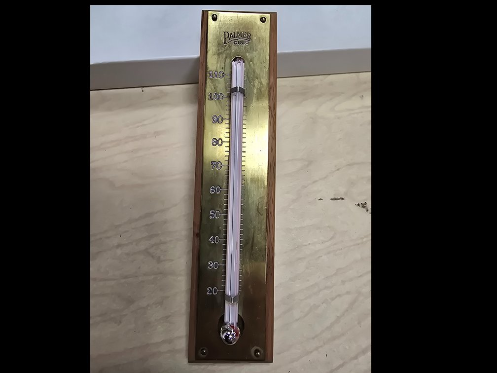 Palmer, Cincinnati, OH alcohol thermometer.