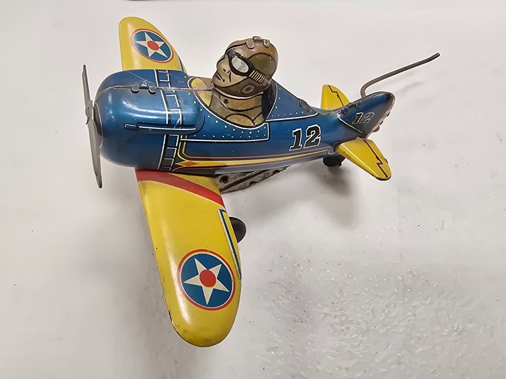Marx rolling No. 12 military plane, works.