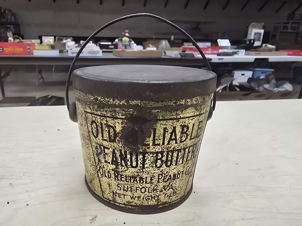 Old Reliable peanut butter tin, Suffolk, Virginia.