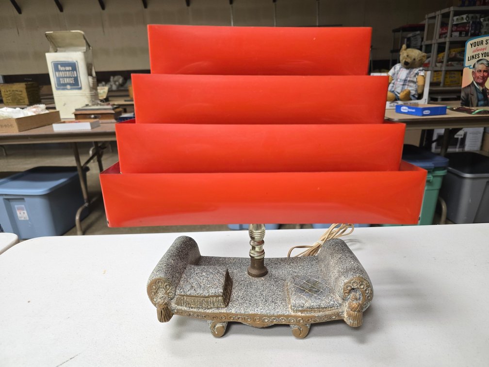 1940s/50s, Asian style TV lamp (Devo?)