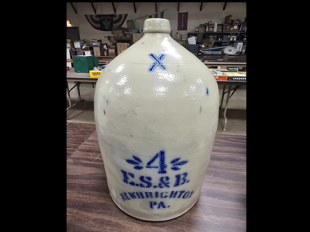 E.S.&B Newbrighton, PA 4 gl salt glaze jug