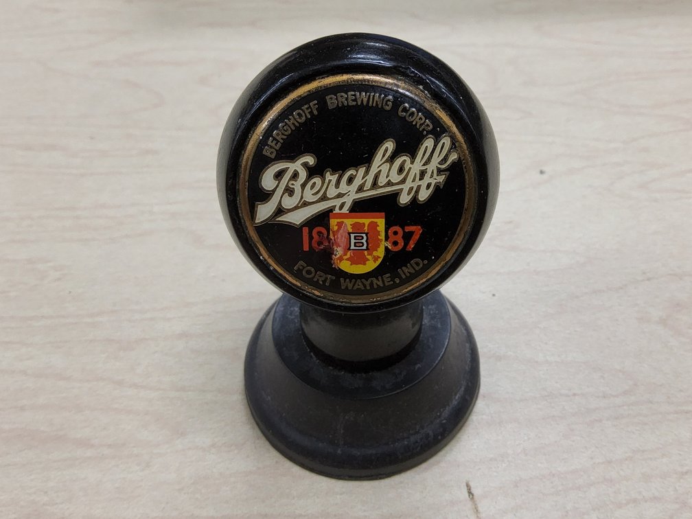 Berghoff 1887 beer Fort Wayne, IN Truename ball tap knob. 