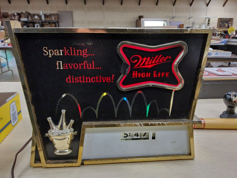 Miller bouncing ball lighted clock
