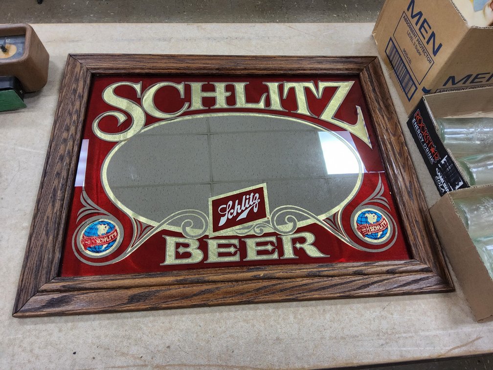 Schlitz beer mirror