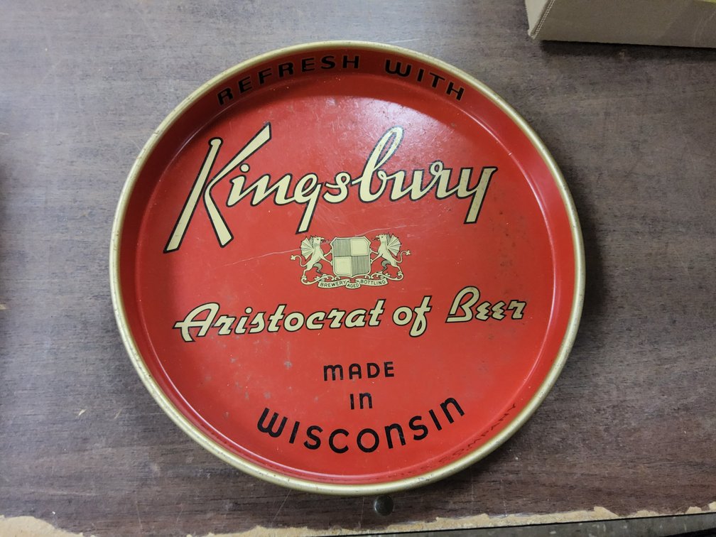 Kingsbury beer tray.