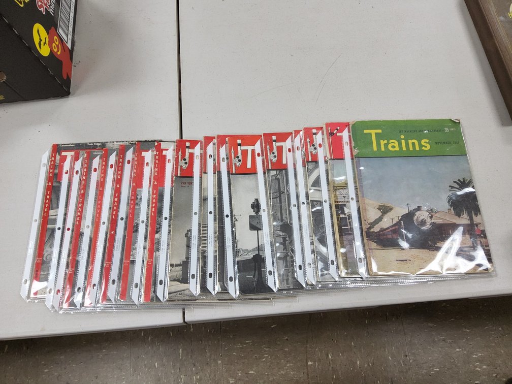 16 assorted Trains Magazines,  1947-1952