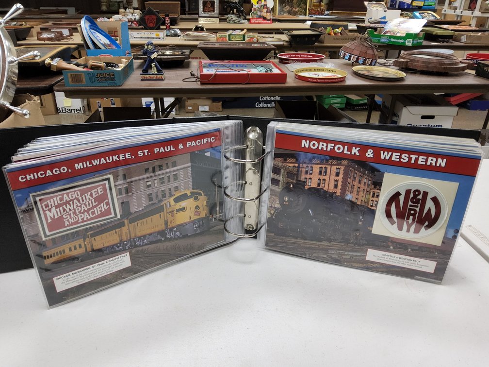  Book of 50 embroidered patches and photos of fallen flag railroads 