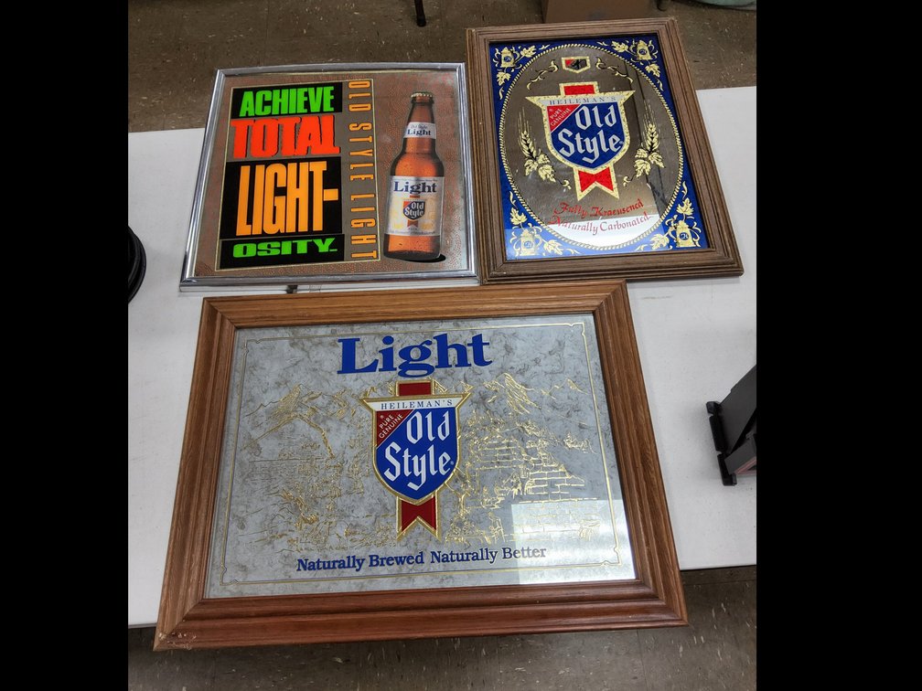 3 assorted Old Style mirrors