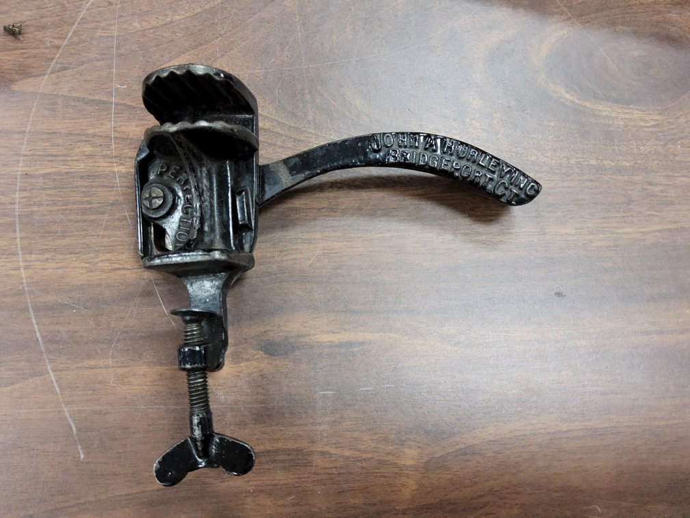 Scarce John Hurley "Perfection" cast iron nut cracker