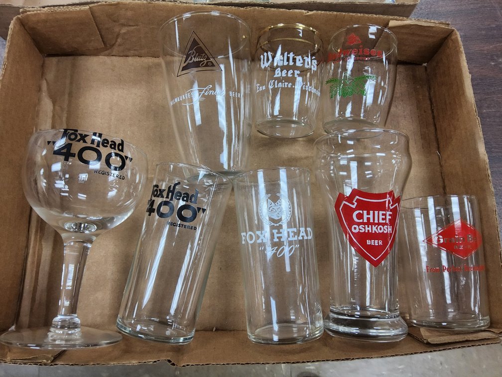 Assorted ACL beer glasses