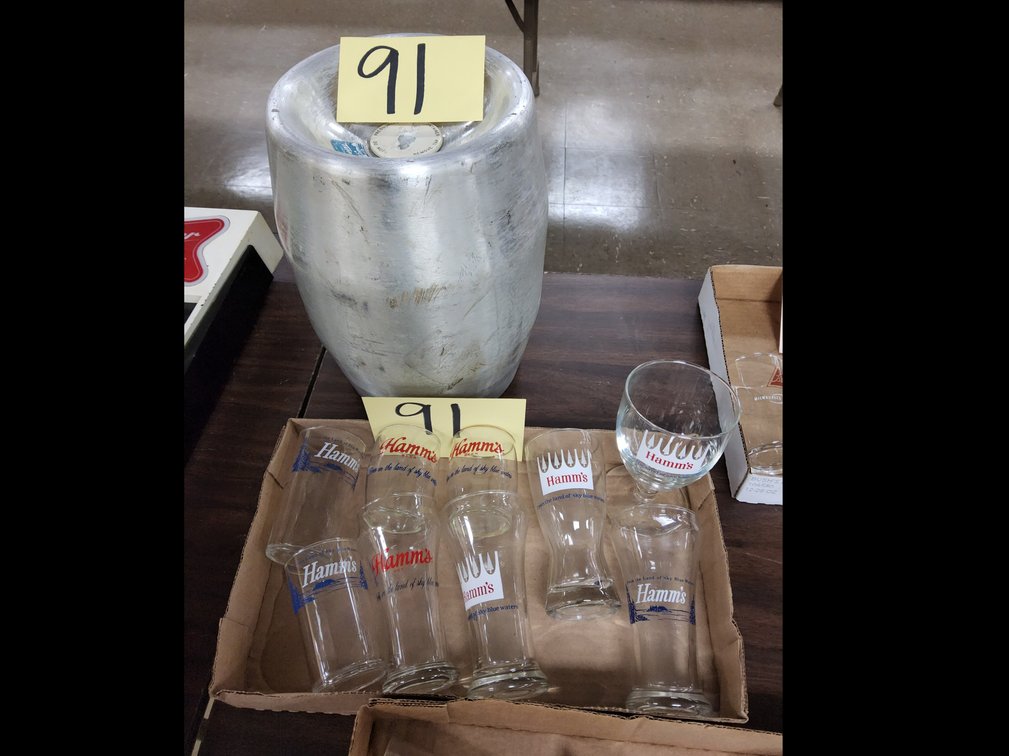 Assorted ACL Hamm's beer glasses