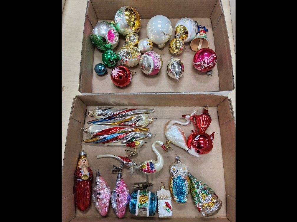 Assorted Glass ornaments