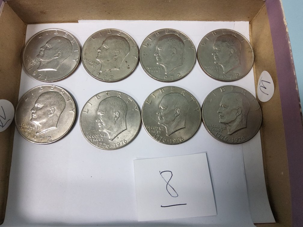 8 Eisenhower Dollars
