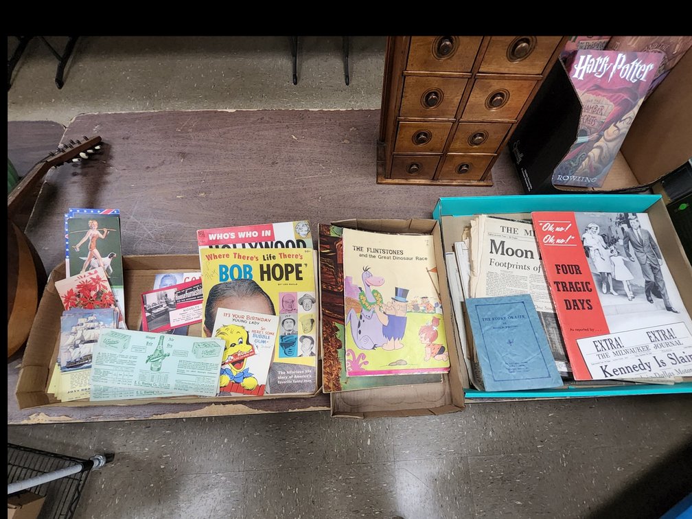 Advertising blotters, children's books, Major headline newspapers and more.