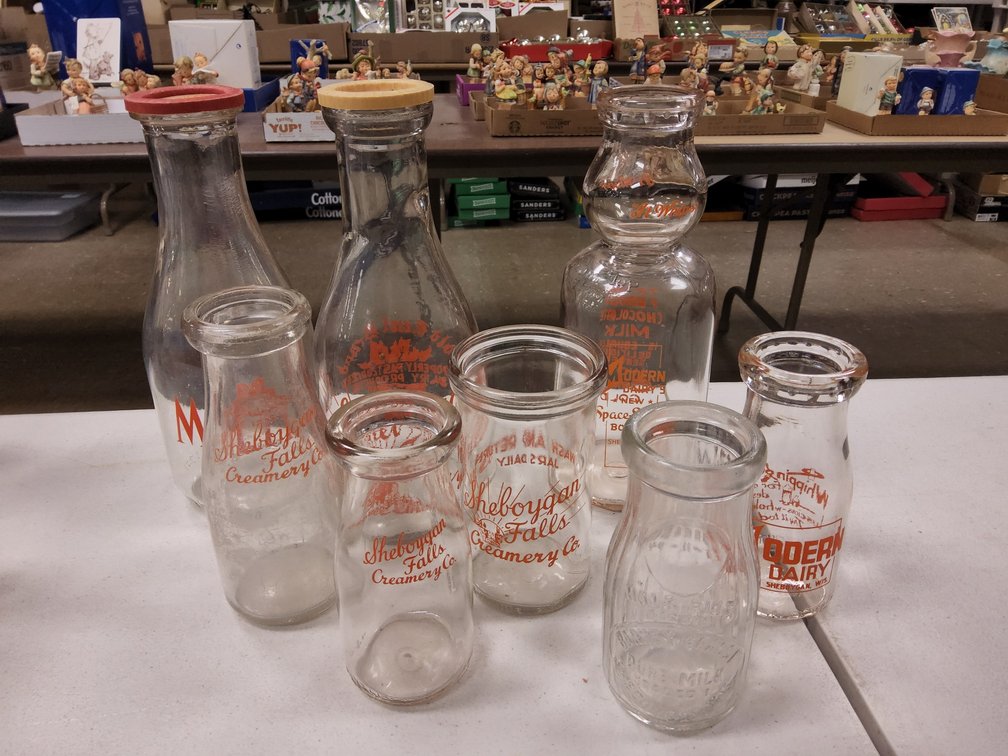 Sheboygan and Sheboygan Falls milk and dairy bottles.