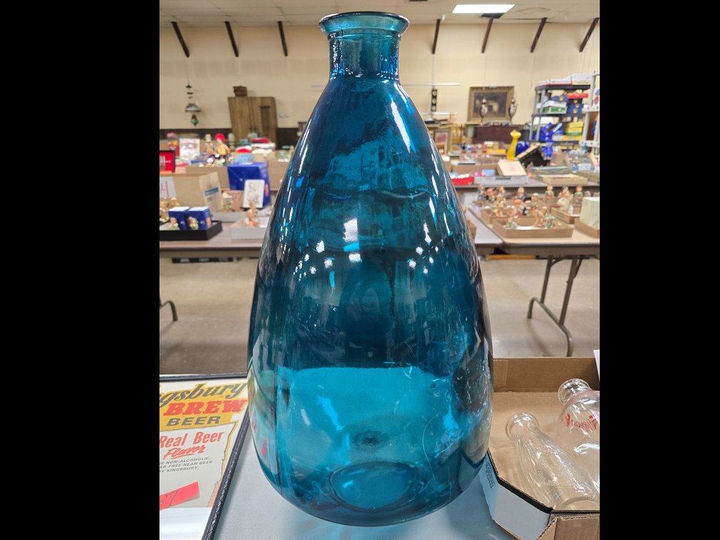 Very large MCM glass floor vase