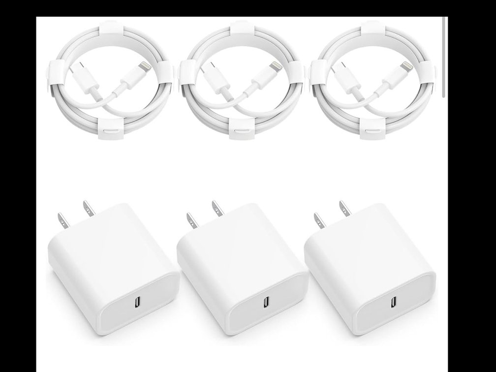 3 pack of lighting ipjone chargers 14 and older. 6ft