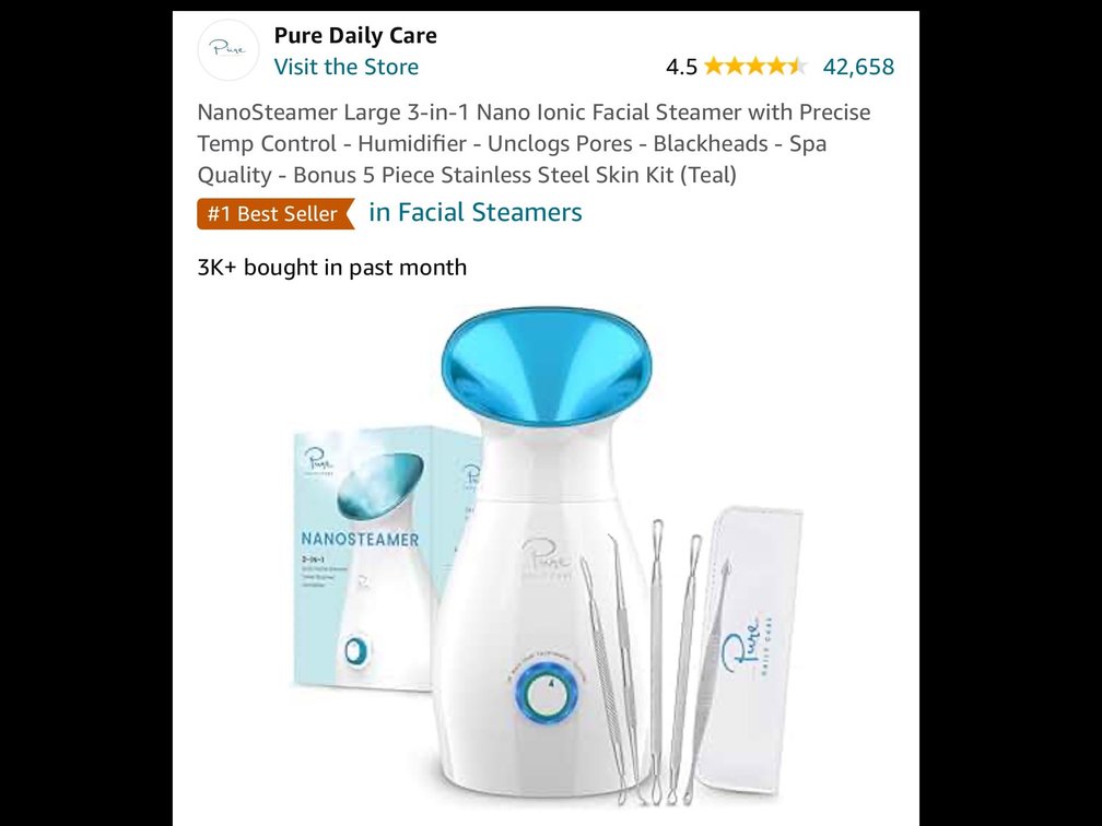 Nano steamer by Pure 