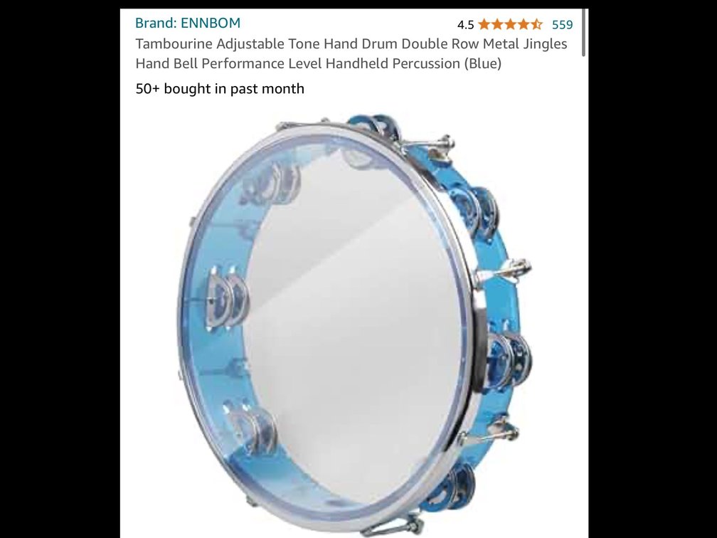 Higher end tambourine 