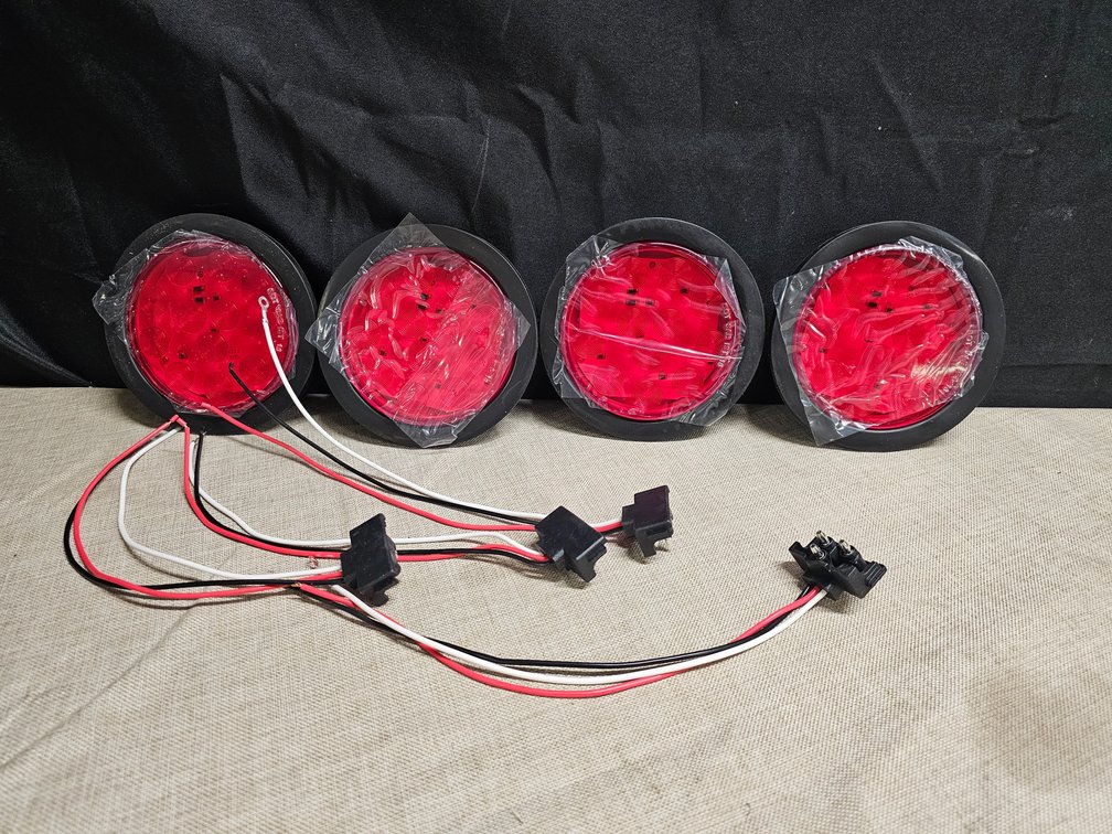(4) 4in Round LED Trailer Light