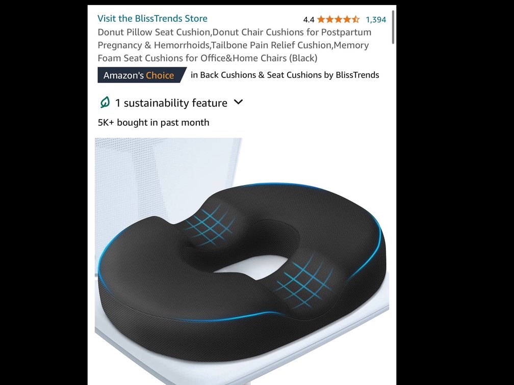 Chair cushion for postpartum and more  