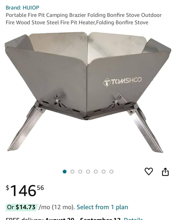 Folding camp fore pit