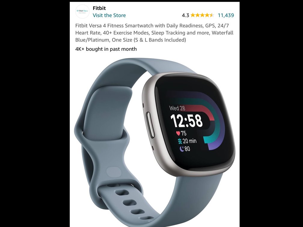 Fitbit versa 4 retails $199