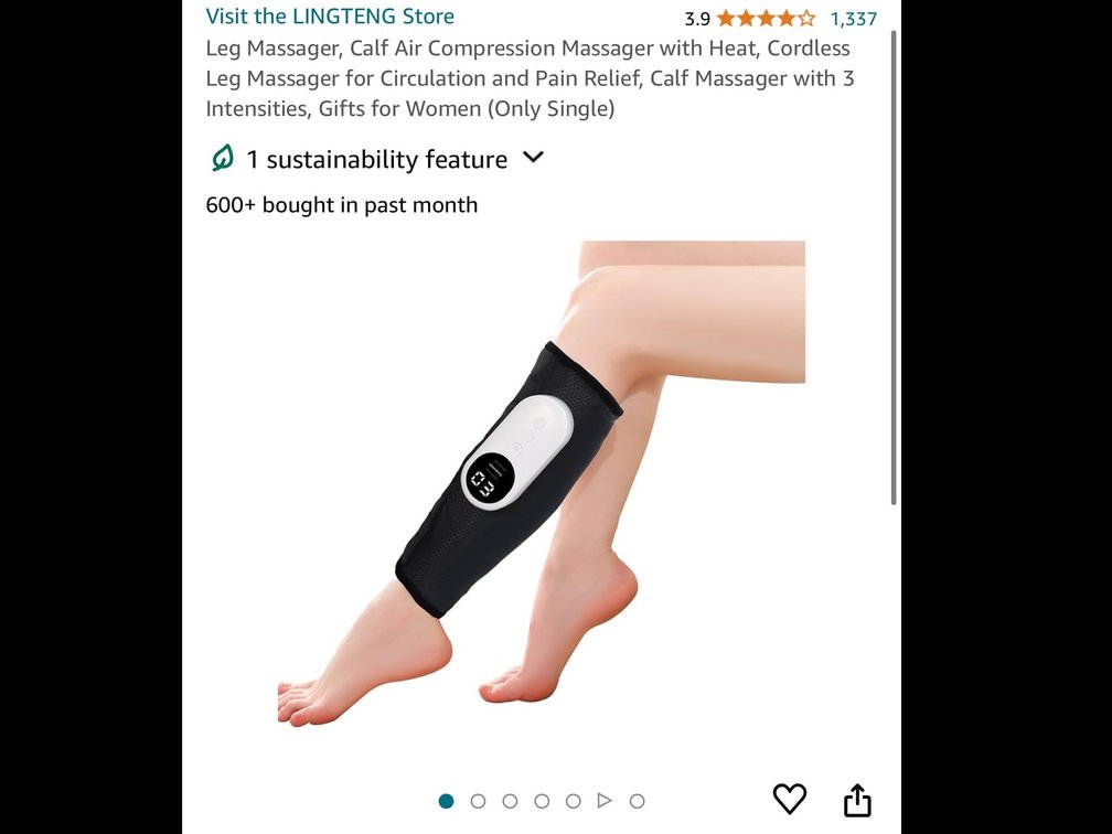 Leg Massager, Calf Air Compression Massager with Heat,