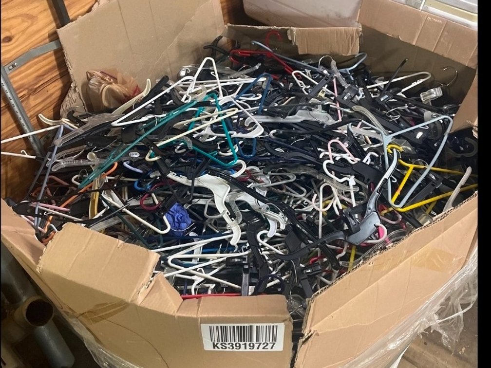 Pallet of hangers