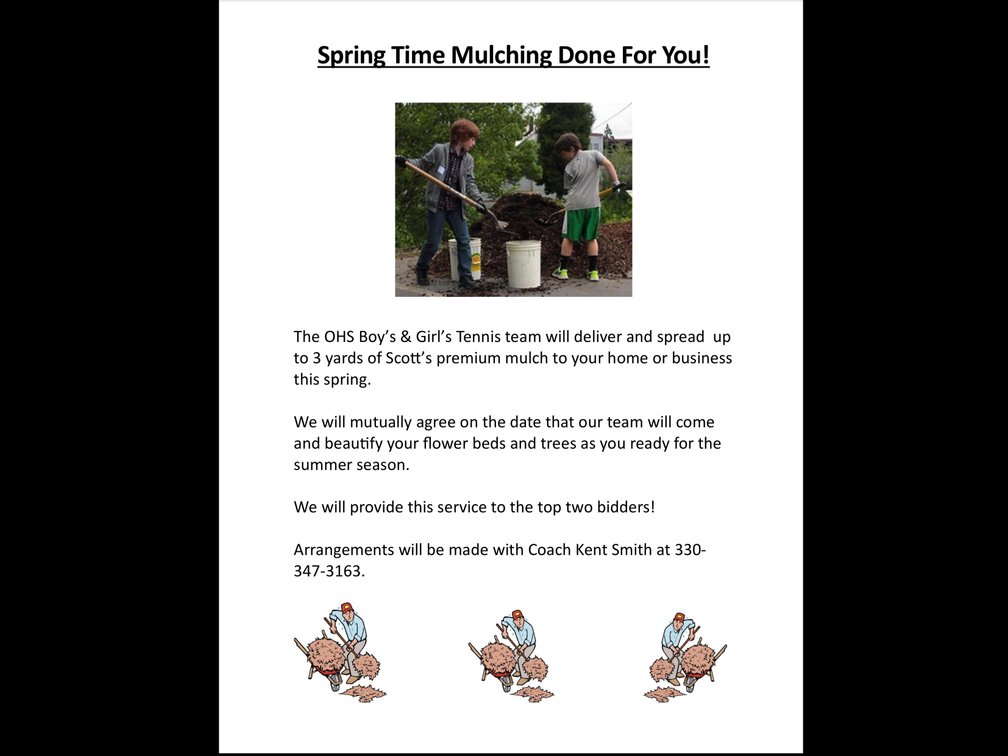 Tennis - Spring Time Mulching Done for You (#2)