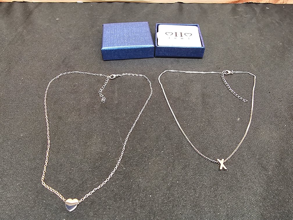 Initial Necklace for Women Stainless Steel Silver Tiny Heart Letter Necklace Personalized Name Necklace
