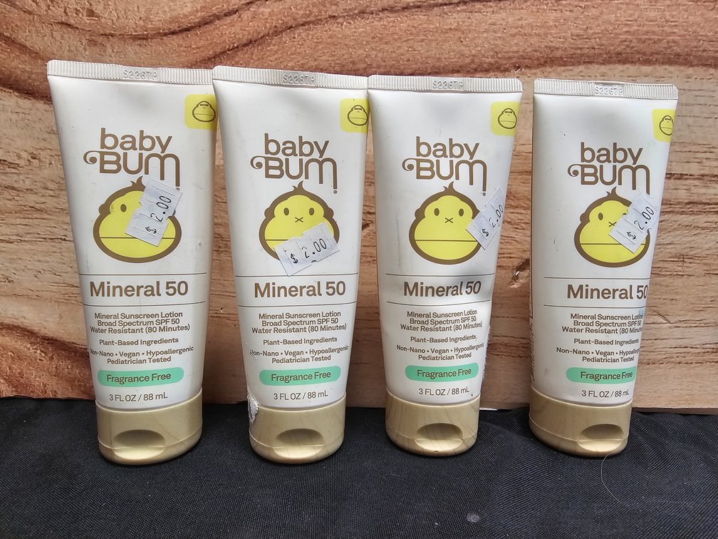 (4) Baby Bum Mineral 50 Exp. 09/2024