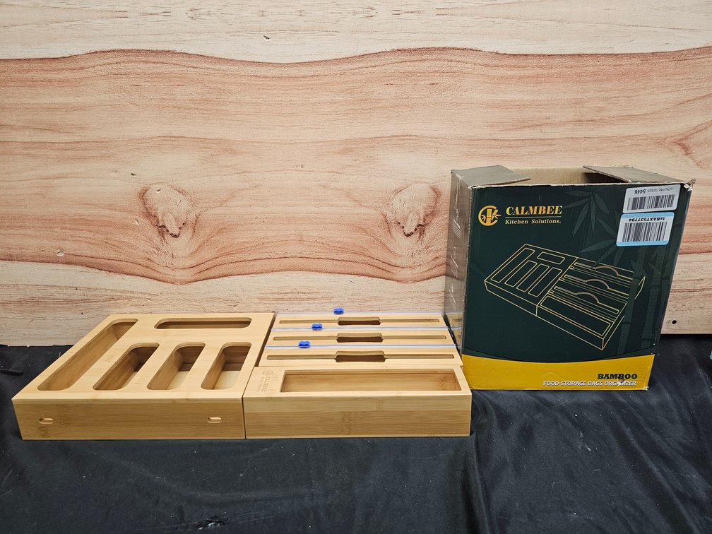 Calmbee Bamboo Food Storage Bags Organizer