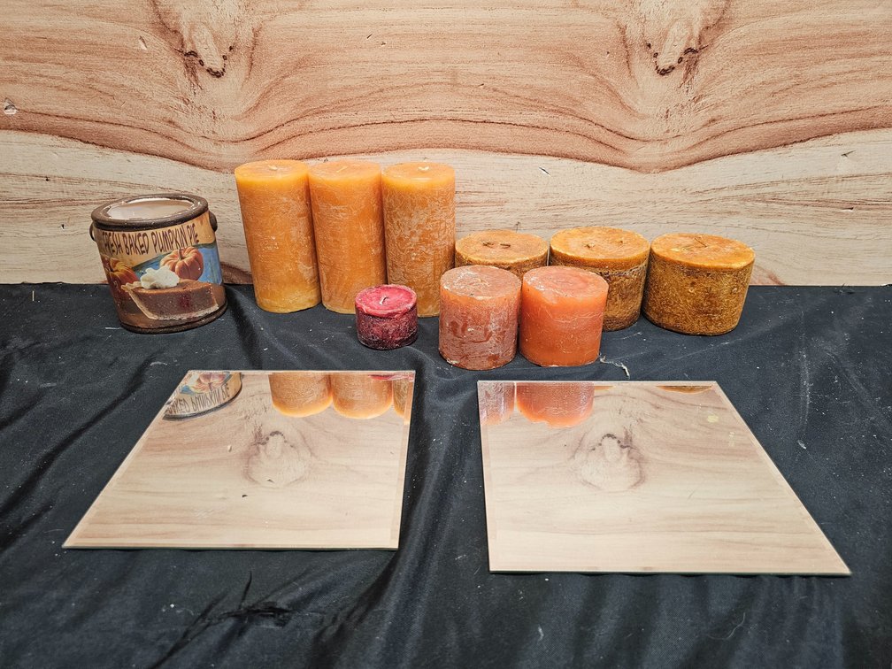 Candle Lot W/ 2 Mirrors
