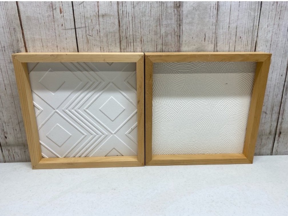 (2) 12.25”x12.25”x2” Wood Frames