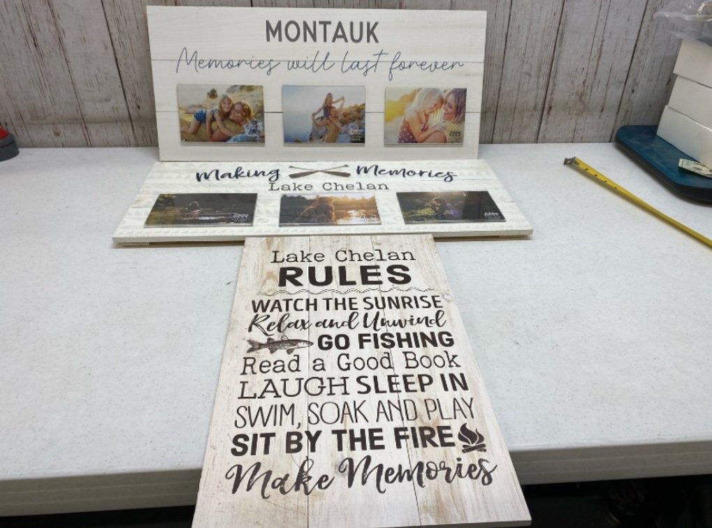(3) Wood Signs - Paint over and redesign them!