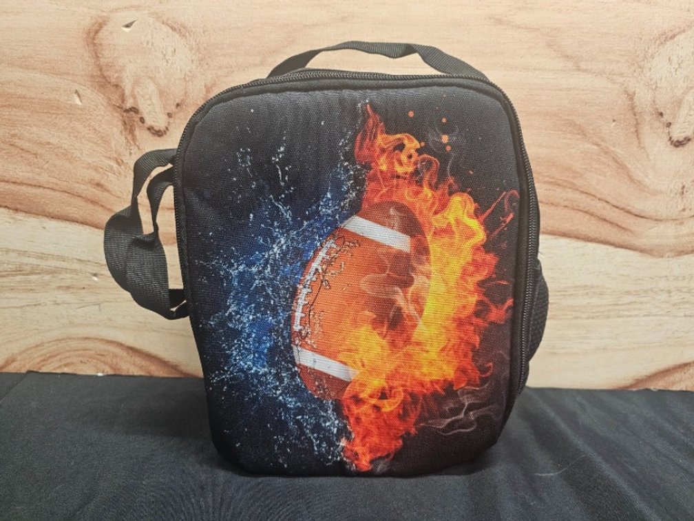 American Football Ball Sport Lunch Bag For Boys Girls Reusable Lunch Box Insulated Portable