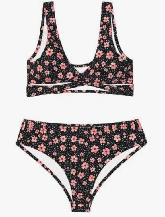 Womens L Bikini Sets for Women Floral Print V Neck High Waisted Crossover Two Piece Swimsuit Swim Suits for Women 2025