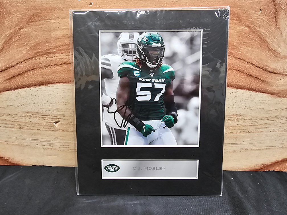 C.J. Mosley Pre Printed Signature Signed Mounted Photo Display  Printed Autograph Picture