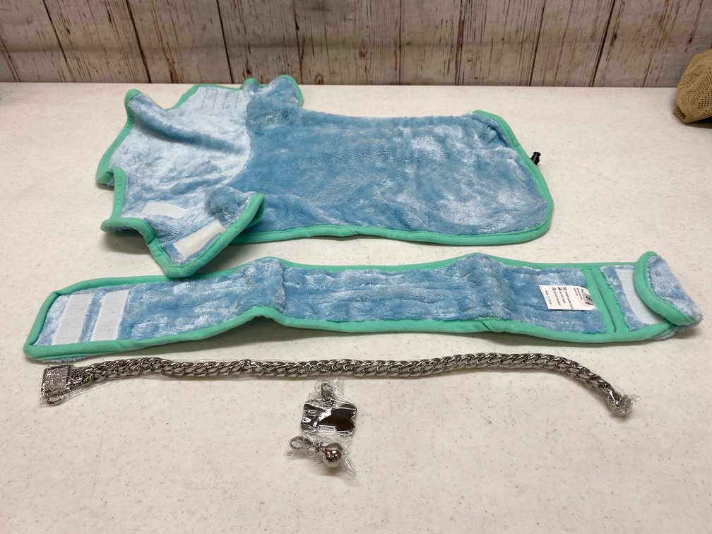 Dog Bath Towel (size small) and Chain