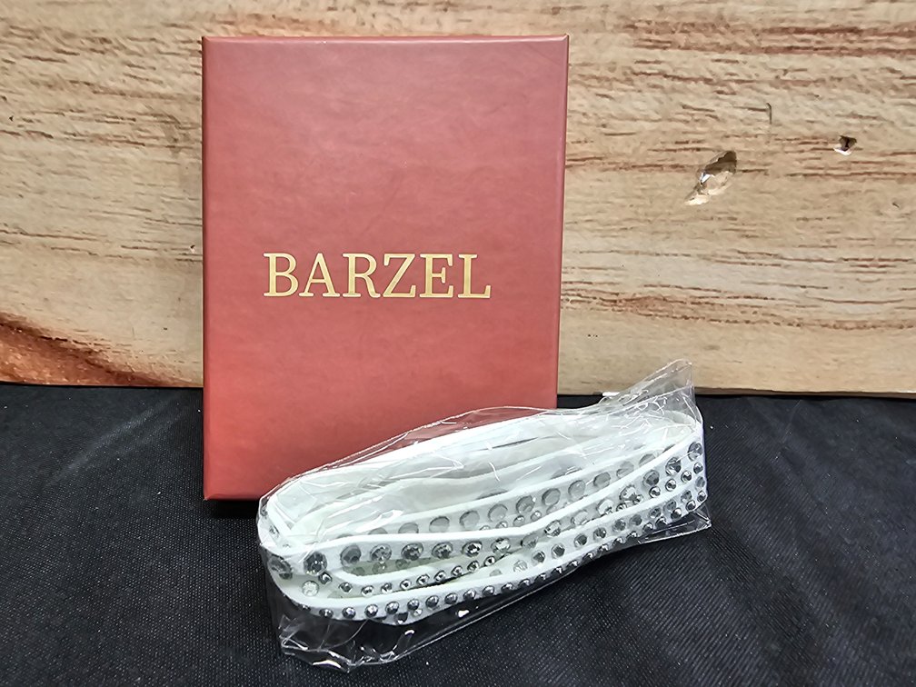 Barzel Leather Created Austrian Crystals Wrap Bracelets