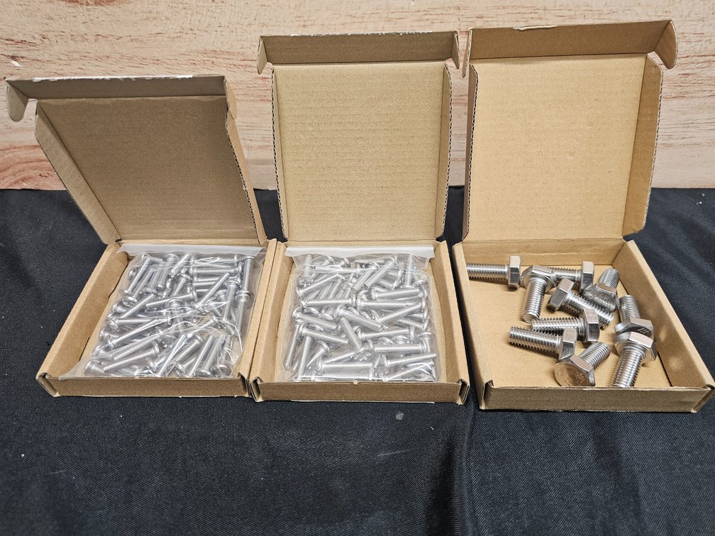 (2) 50pc M5 0.8 x 25mm Machine Screw (1) 10pc M10 X 25MM Stainless Bolt