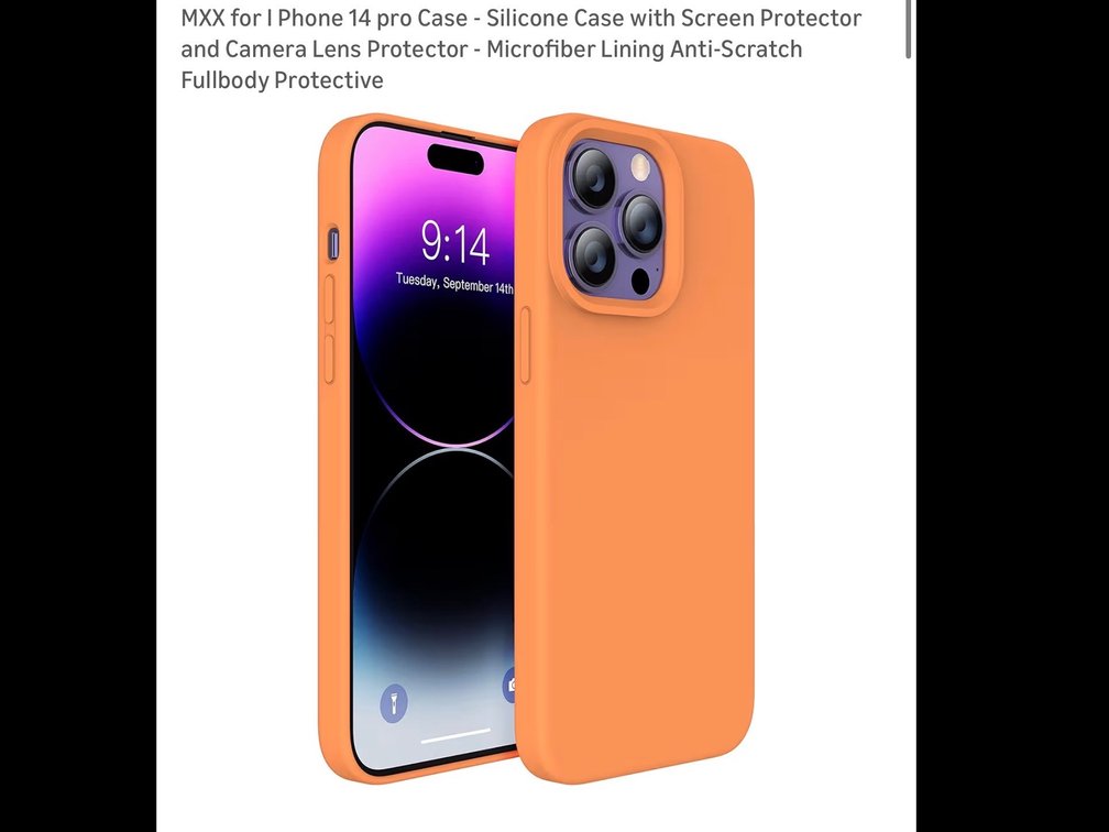 MXX for I Phone 14 pro Case - Silicone Case with Screen Protector and Camera Lens Protector - Microfiber Lining Anti-Scratch Fullbody Protective