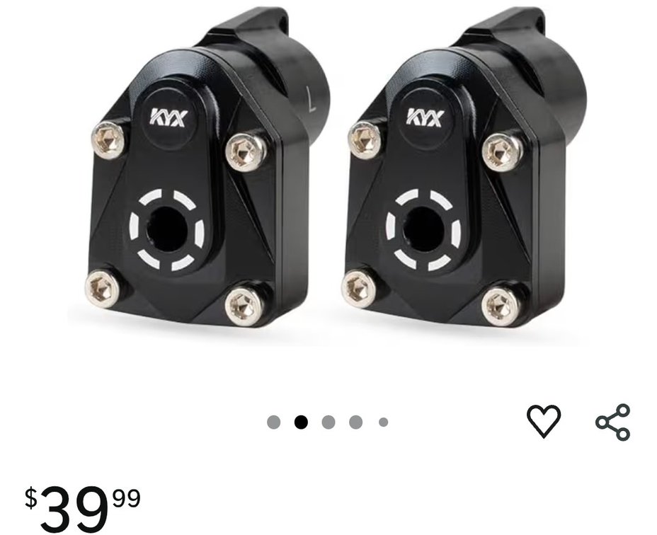 KYX Racing Aluminum Rear Axle Portal Housing Upgrades Parts Accessories for 1/18 RC Crawler Car Axial Capra UTB185